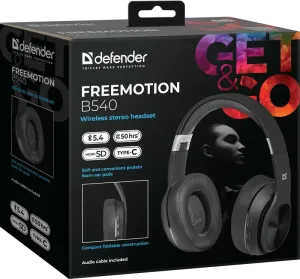 Defender - Brezžične stereo slušalke FreeMotion B540