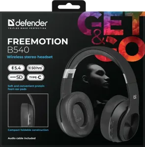 Defender - Brezžične stereo slušalke FreeMotion B540